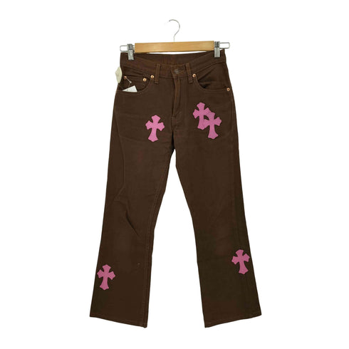 リーバイス Levis 505 ボタン裏HK26 クロスパッチ リメイク フレアパンツ Y2K レディース  W25 L32